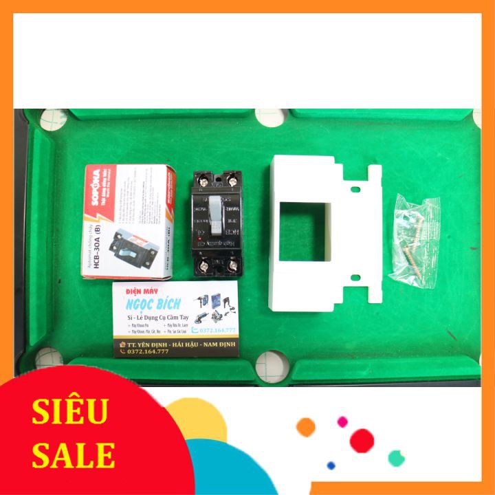 Attomat CB 30A Cầu Dao Tự Động SOPOKA Kèm Vỏ