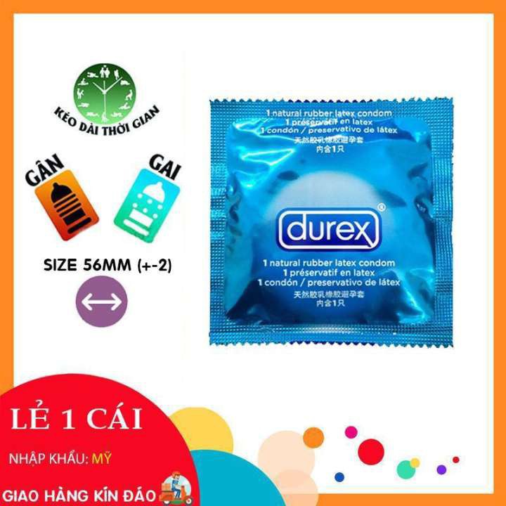 Bao Cao Su Gân, Gai, Kéo Dài Thời Gian Quan Hệ Durex Prolong - 1 Cái Dùng Thử