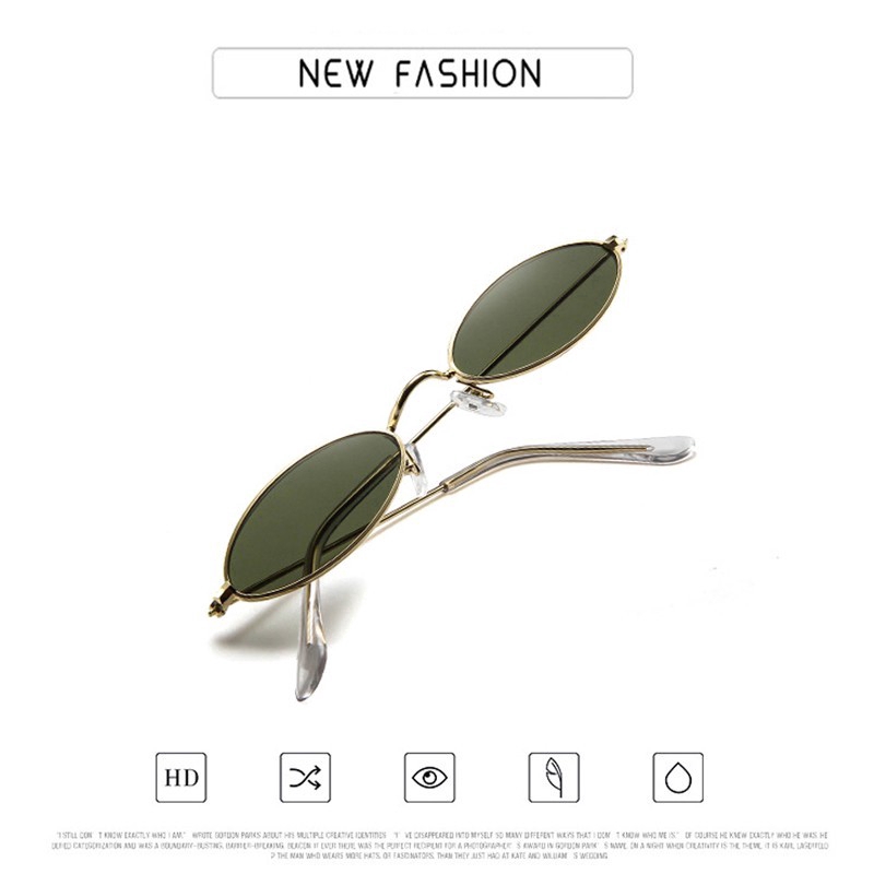 Kính mát kim loại nhỏ kiểu retro cho nam nữ
