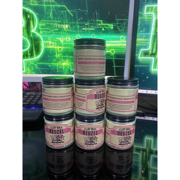 Sáp Clay Wax Reuzel Pink Phiên Bản Hũ Thủy Tinh Lợn Hồng Mới Nhất