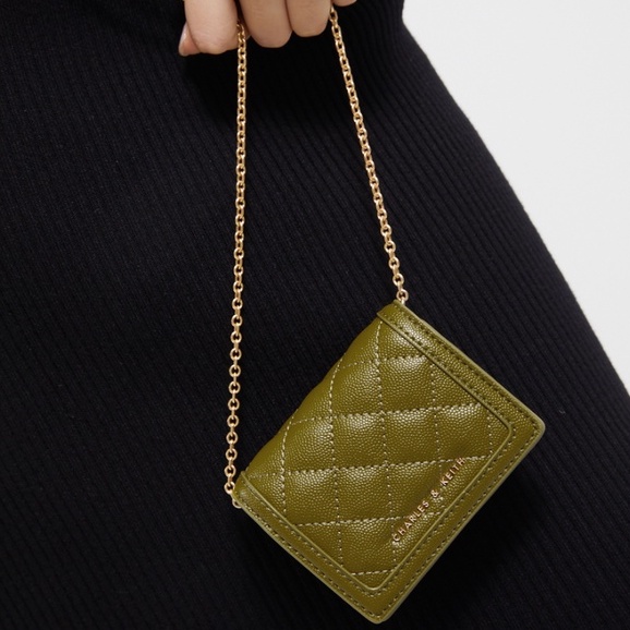 Ví Đựng Thẻ Đeo Chéo Đính Đá Phối Dây Xích Thời Trang Cho Nữ 50701179