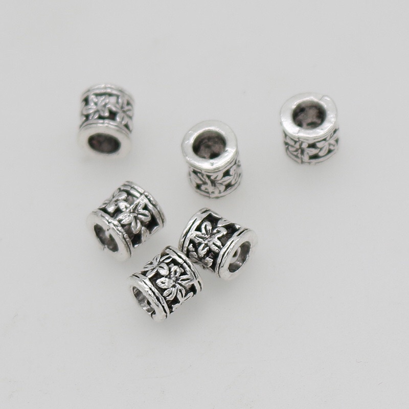 Charm trụ họa tiết bông hoa - KL056