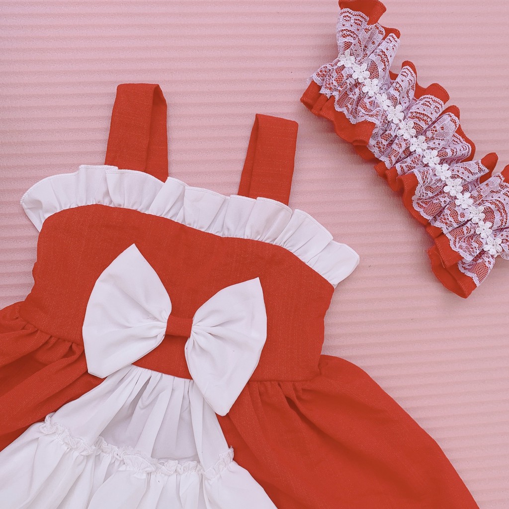 Đầm công chúa cho bé 🍒[𝐅𝐑𝐄𝐄𝐒𝐇𝐈𝐏 + 𝐓𝐀̣̆𝐍𝐆 𝐊𝐄̀𝐌 𝐓𝐔𝐑𝐁𝐀𝐍]🍒 Su Shop lolita đỏ