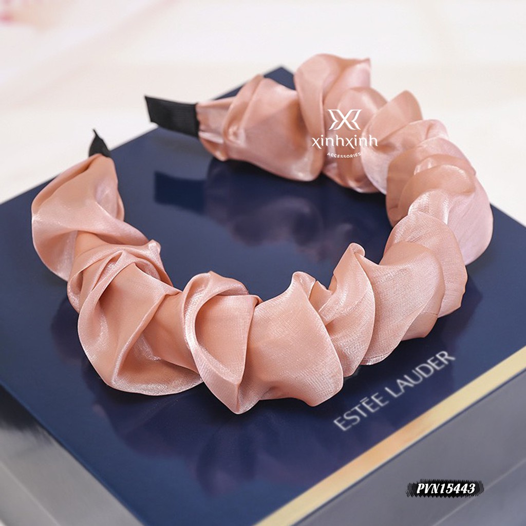 Bờm tóc nhúm lụa ánh kim màu sắc cực dễ thương - Xinh Xinh Accessories