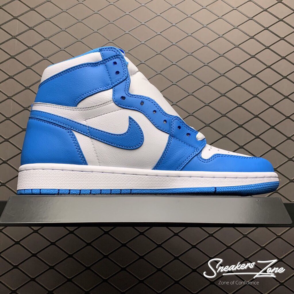 Giày Sneaker Air Jordan 1 Xanh Dương Cao Cấp Full Size Nam Nữ