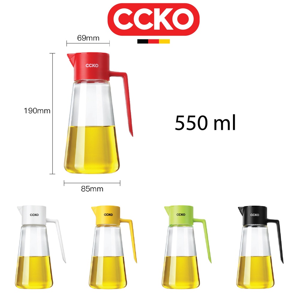 Bình đựng dầu thủy tinh nắp nhựa cao cấp CCKO 550ml