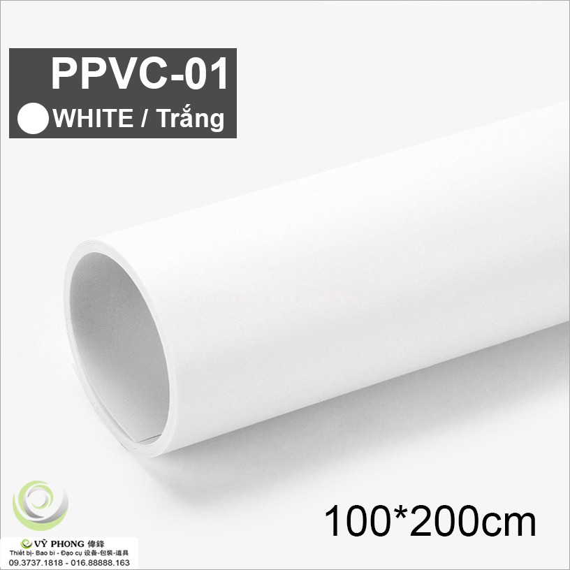 Phông nền chụp ảnh PVC 1*2m màu trơn CHỤP HÌNH PPVC100x200-01,2,3,4