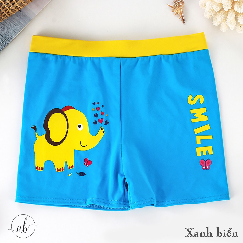 Quần bơi cho bé in hình voi Smile siêu dễ thương Freesize (4-10 tuổi) (15-25kg)