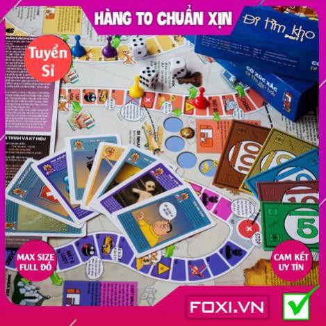 [FREESHIP HÀNG ĐẸP] Board game-Đi tìm kho báu phần 1-Foxi-trò chơi gia đình tương tác phát triển tư duy và vui nhộn