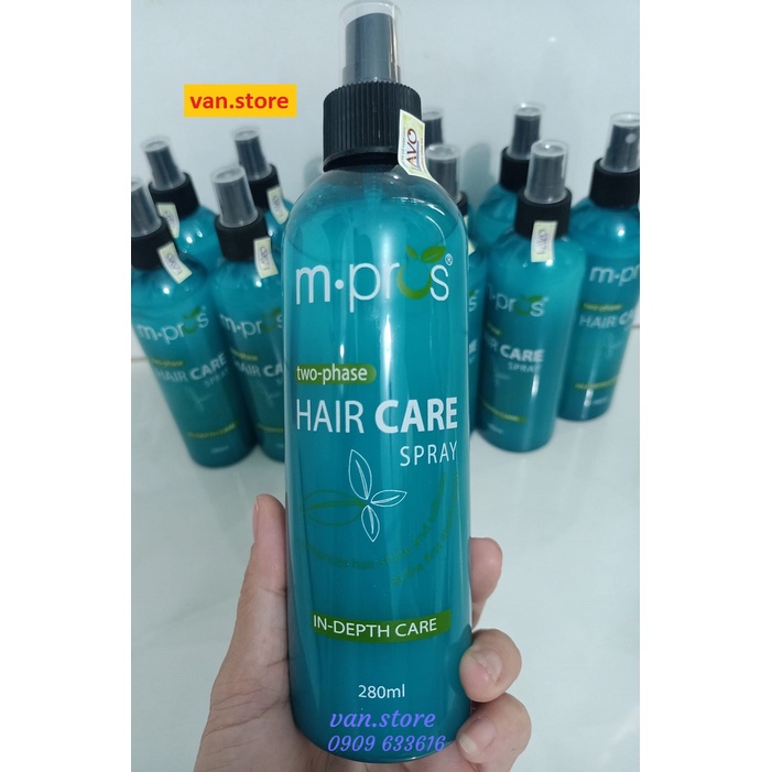 Sữa Dưỡng Tóc M.pros Hair Care Spray 280ml 2 Lớp - Xịt Dưỡng Tóc Và Bảo Vệ Tóc [Chai Xanh Biển]