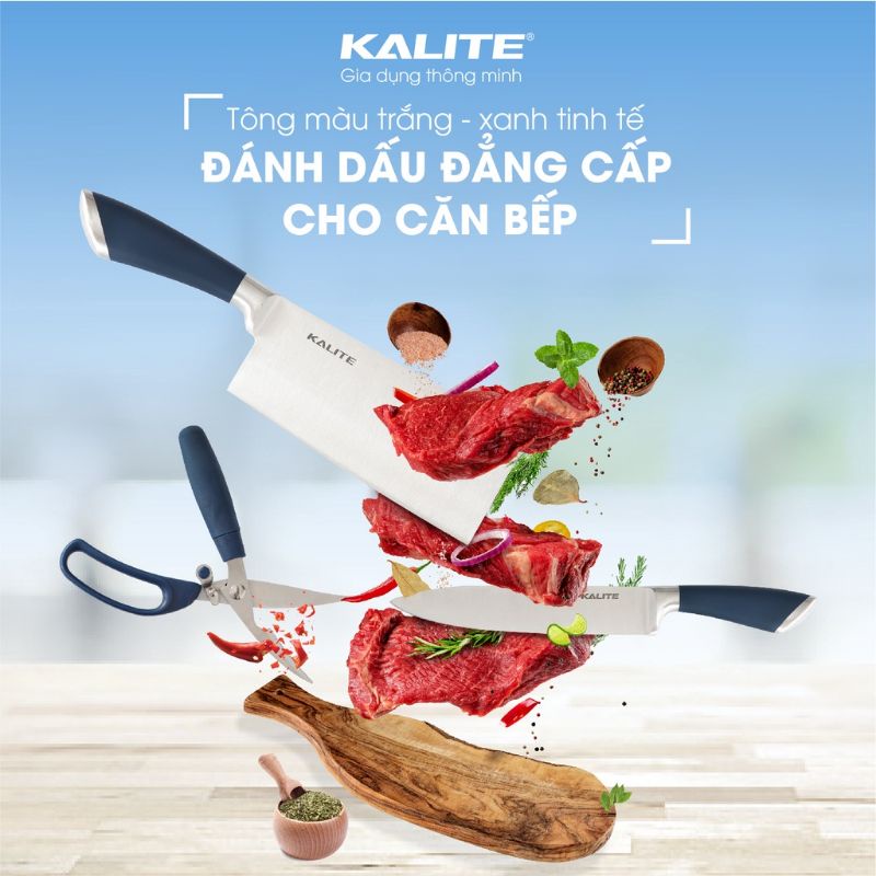 Bộ dao kéo 6 món Kalite KL 190, chất liệu inox nguyên khối cao cấp, hàng chính hãng