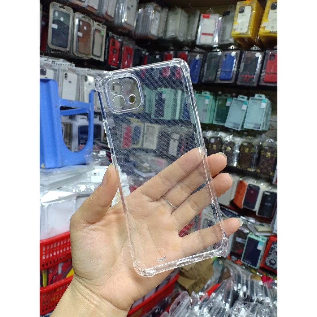 Ốp Lưng Realme C20 Dẻo Trong Suốt Chống Sốc Có Gù Bảo Vệ 4 Gốc