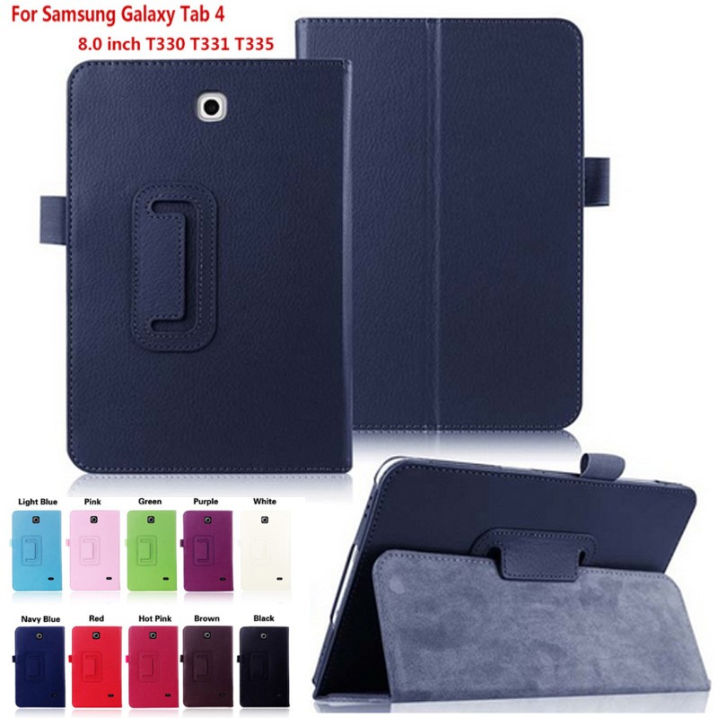 Bao da máy tính bảng nhiều màu dạng gập thời trang cho Samsung Galaxy Tab 4 8.0 SM-T330 T331 T335 T337