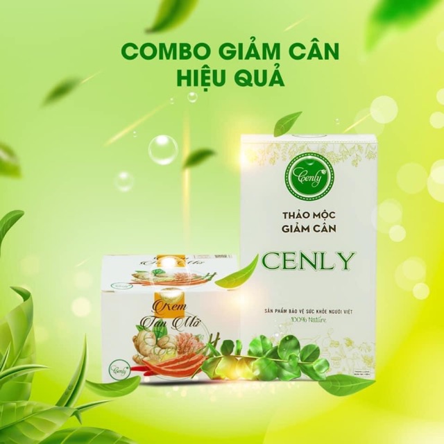 COMBO GIẢM CÂN ☘️ GỒM KEM TAN MỠ + 1 LIỆU TRÌNH 30 VIÊN ☘️ CHÍNH HÃNG CÔNG TY CENLYORGANIC