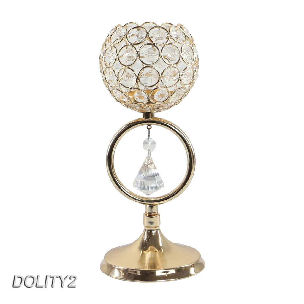 Crystal Candle Holder Candlestick Stand Party Banquet Ornaments Centerpiece