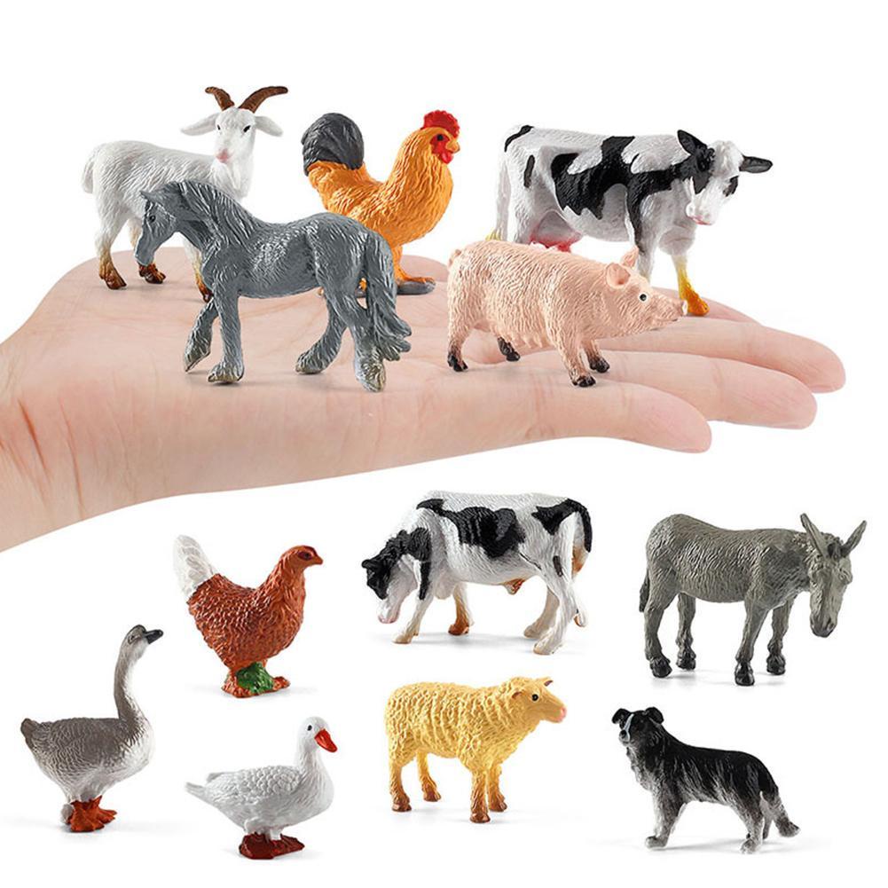 Set 12 mô hình động vật nông trại mini có thể giặt sạch cho bé Y9S3 W4H9 X8O9