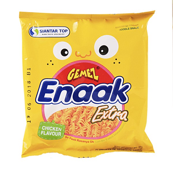 Thùng Snack Mì Gà Enaak Indonesia 24gói x 30g (Gemez Enaak Extra chicken flavour)