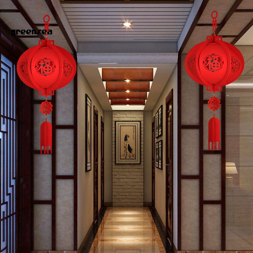 Lồng đèn đỏ may mắn phong cách Trung Hoa dùng để trang trí năm mới