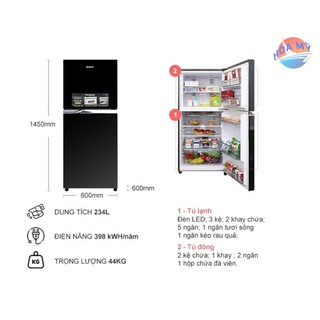 Tủ lạnh Panasonic NR-BL267PKV1 - inverter, 234 lít