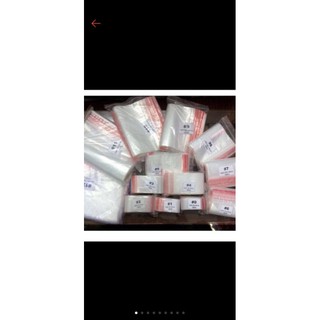 100 túi zip miết mép viền đỏ. số 0