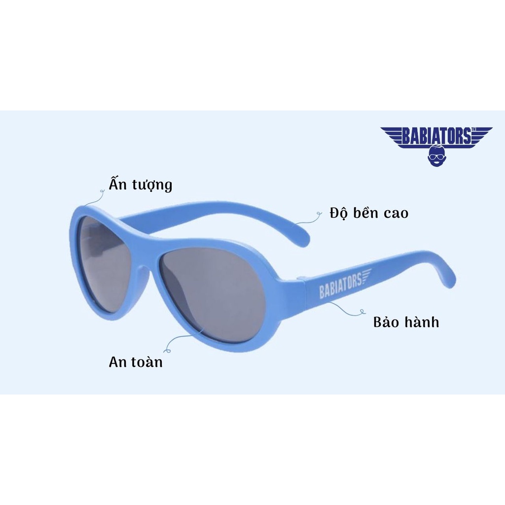 Kính chống tia cực tím cho bé Babiators – Aviators, Xanh Dương, 3-5 tuổi