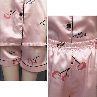 Đồ ngủ Lụa mặc nhà Pyjama Luxury 2DECEMBER, Hồng Cherry PY09