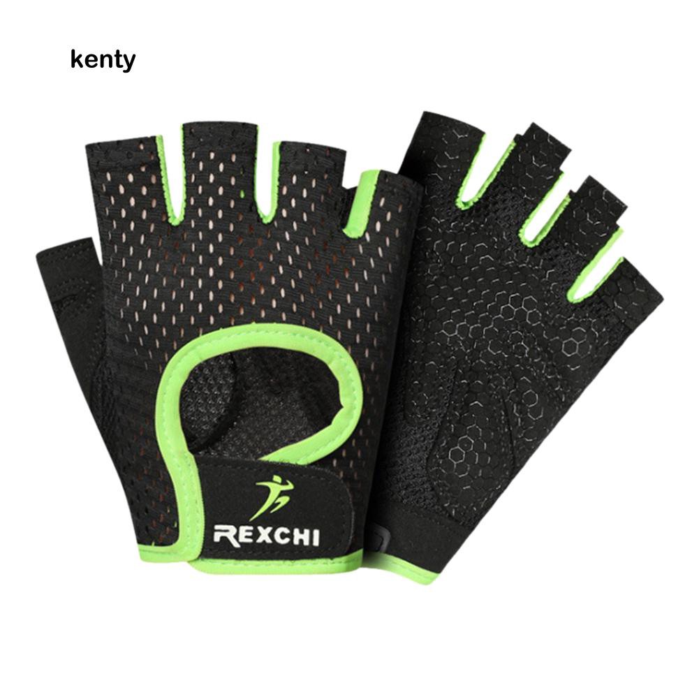 Kt kt kt★Rexchi 1 Đôi Găng Tay Thể Thao Hở Ngón Chống Trượt