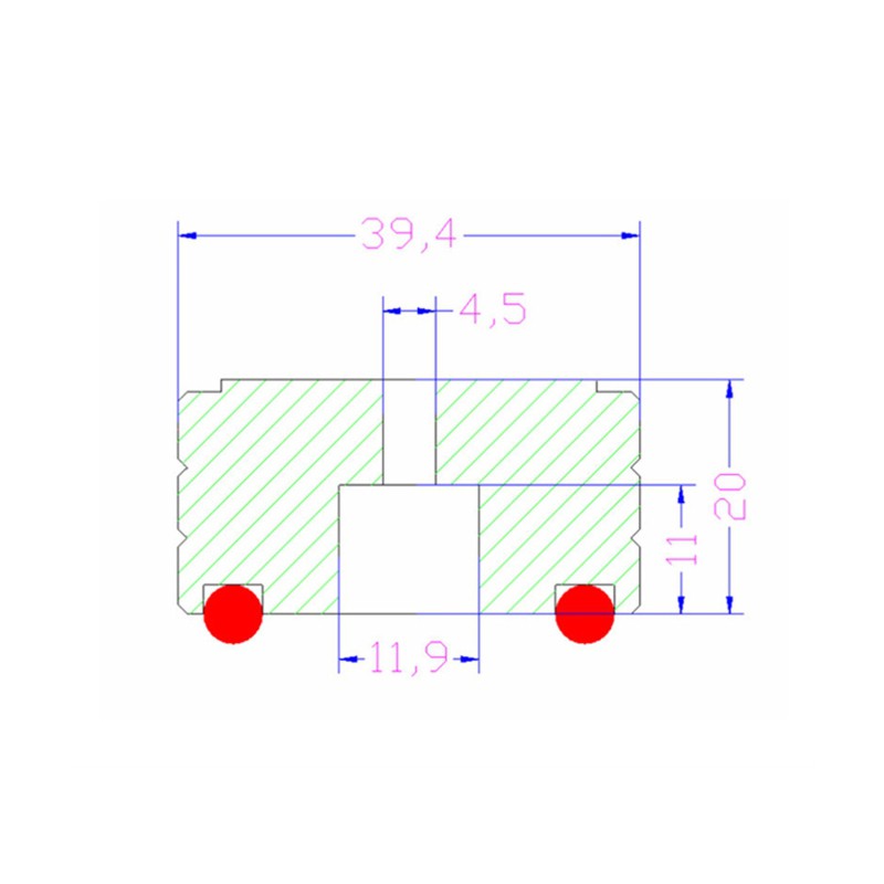 Bộ 4 miếng đệm chân loa giảm xóc bằng hợp kim nhôm 20x8mm chuyên dùng