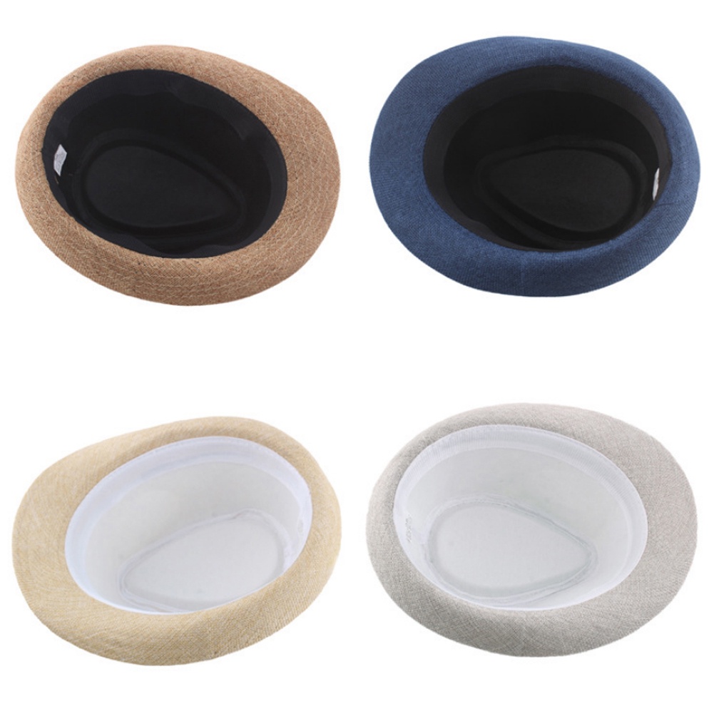 Mũ Fedora Nỉ Rộng Vành Màu Trơn Đi Biển Mùa Hè Cho Nam