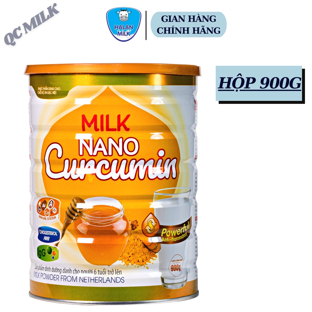 Sữa bột nghệ Milk nano curcumin 400g900gTốt cho người bị dạ dày, đại tràng, Halanmilk