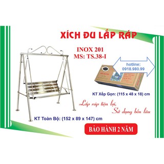 Xích đu lắp ráp inox ts.38-i - xích đu inox - xích đu ngoài trời