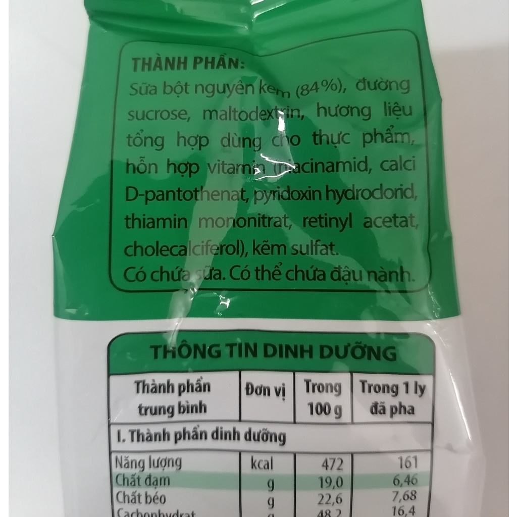 [TÚI 400g] SỮA BỘT NGUYÊN KEM Nuti [VN] NUTIFOOD Whole Milk Powder (alc-hk)
