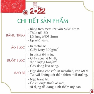 LỊCH TẾT 2022 - BLOC SIÊU ĐẠI TĐ10 (20 x 30cm)