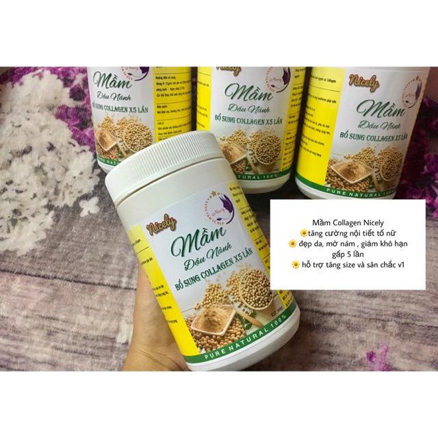 Mầm đậu nành nguyên xơ bổ sung Collagen