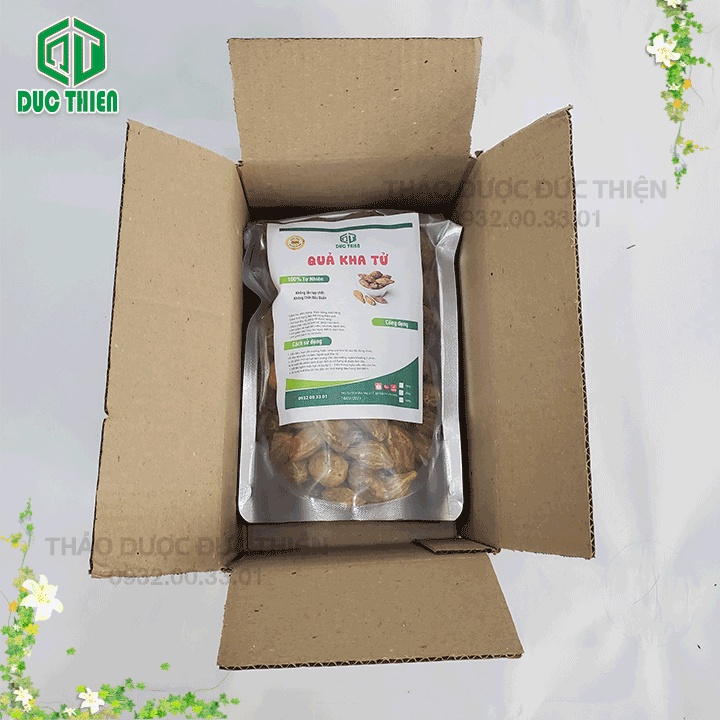 500g, 1kg Quả Kha Tử Loai 1 Đức Thiện (Khô, Sạch, Thơm) - Giảm Ho, Đau Họng, Khàn Tiếng, Ho Hậu Co-Vi-d, Nấu Siro Ho