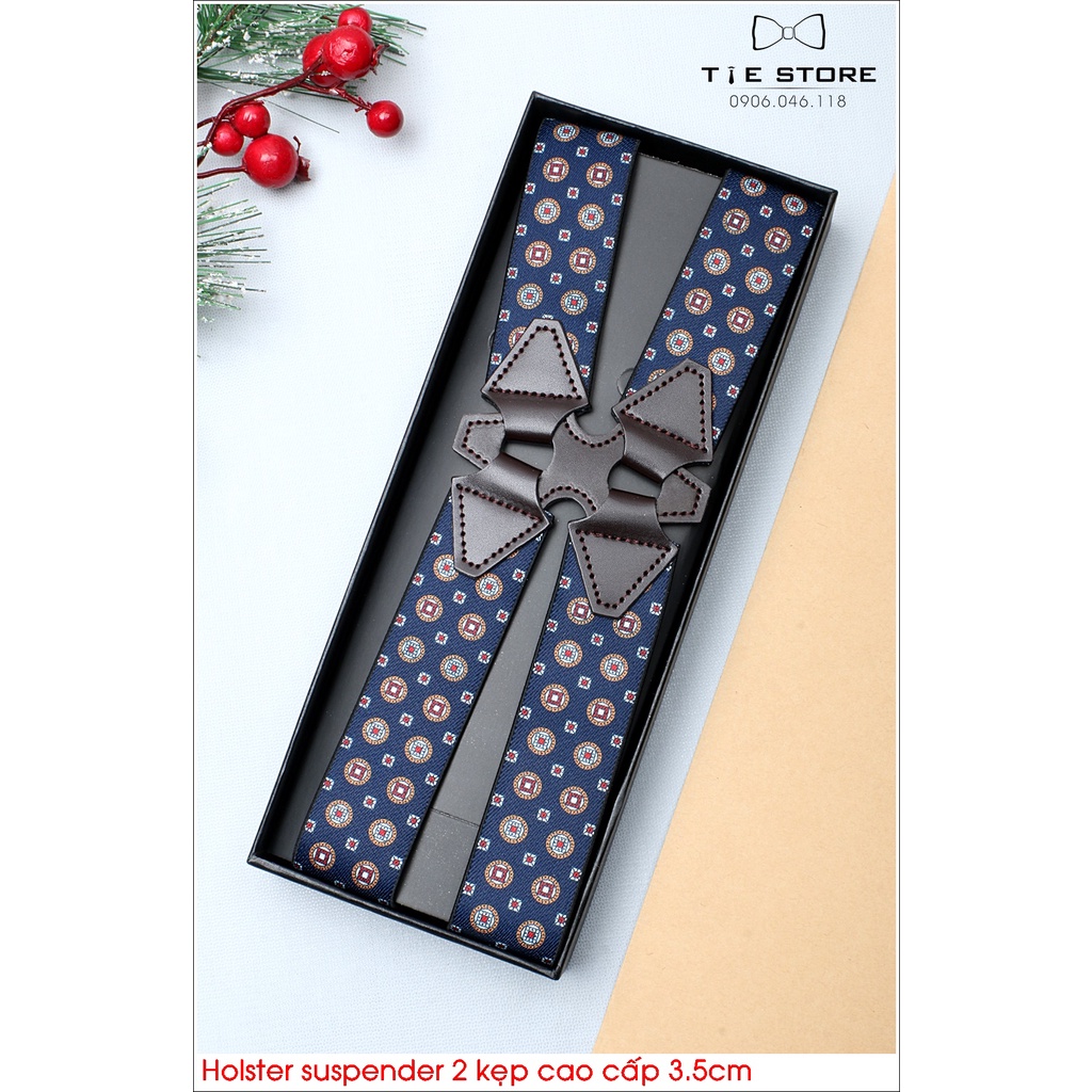 NHIỀU MẪU Dây Đeo quần nam cao cấp 2 Kẹp, bản 3.5cm - Holster Suspender