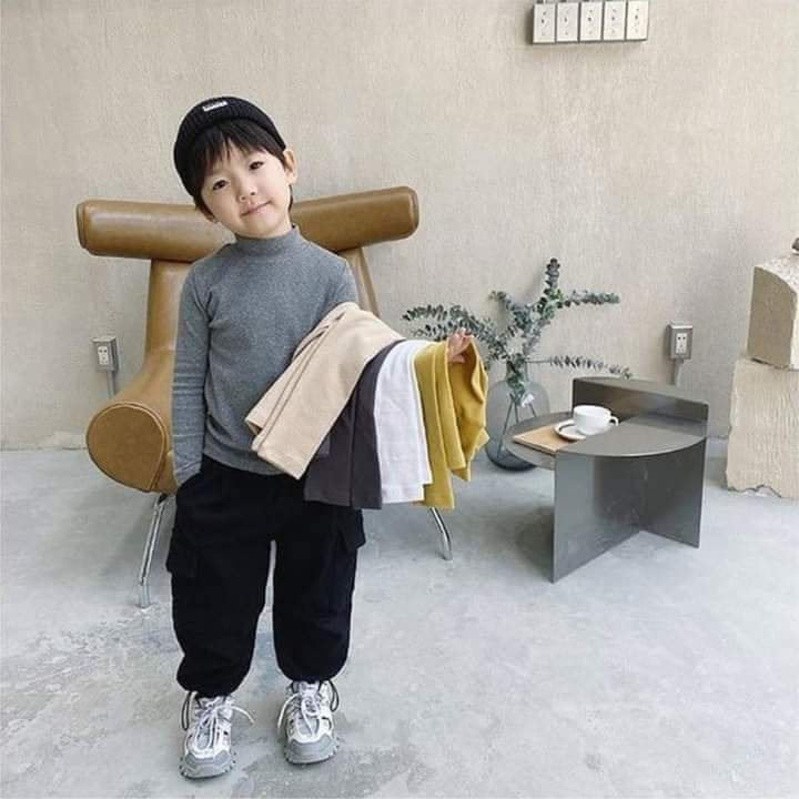 Áo Giữ Nhiệt Trơn Nhiều Màu Dày Dặn Cho Bé