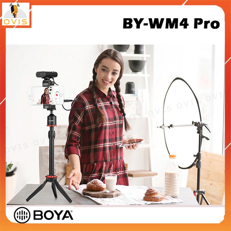 Micro Cài Áo Không Dây Cho Điện Thoại, Máy Ảnh Boya BY-WM4 Pro / Pro-K2