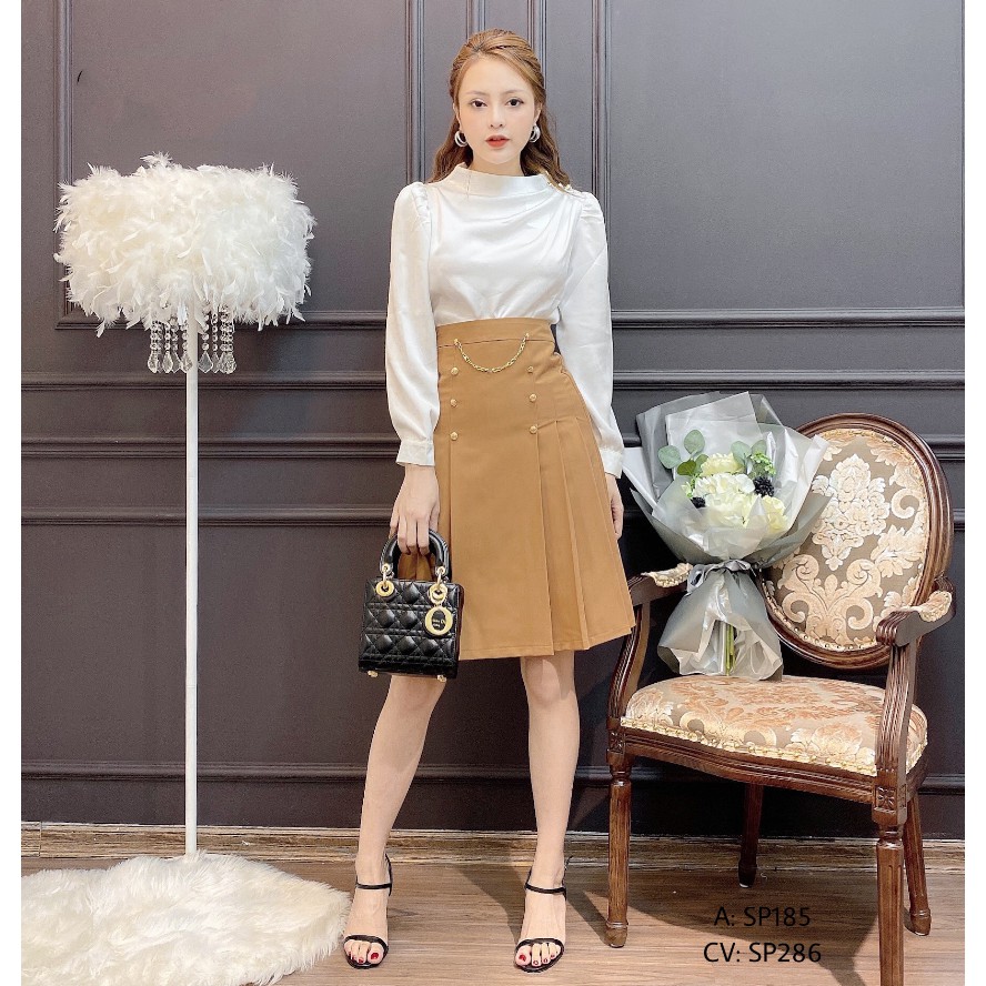 [ Mã WASTRUN4 giảm 10% tối đa 30K đơn 99K] CHIDU chân váy công sở dáng xòe - SP286 | BigBuy360 - bigbuy360.vn