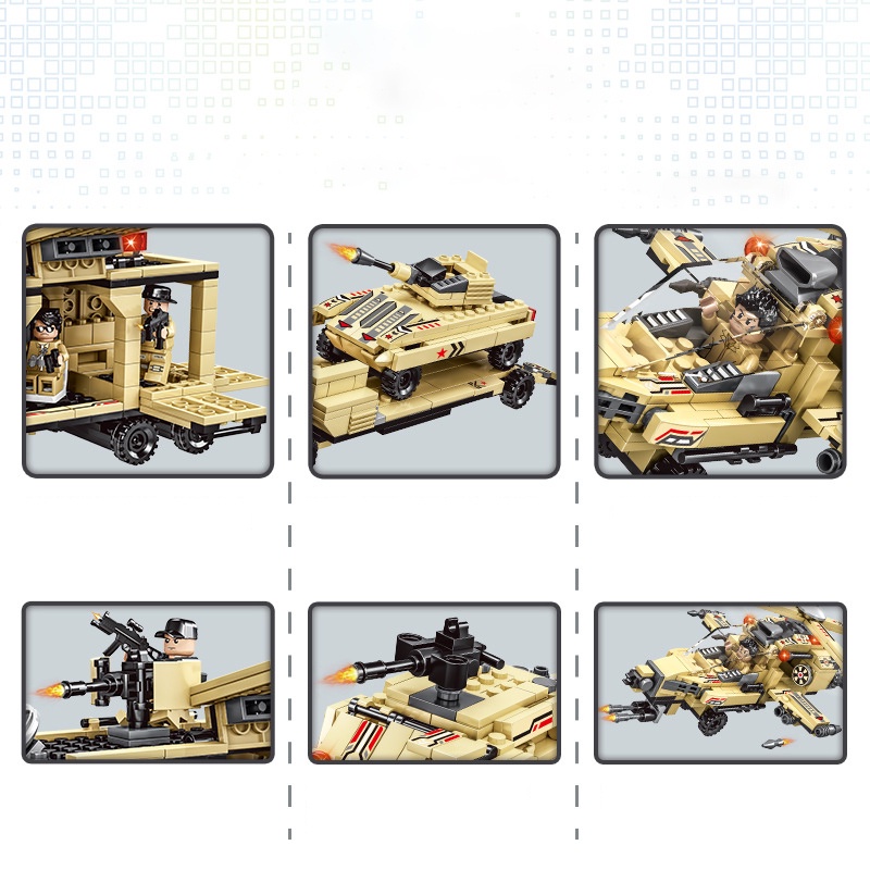 Bộ đồ chơi lắp ráp Lego Cảnh Sát Đặc Nhiệm, Lego SWAT gồm Máy bay / Xe Tăng quân sự