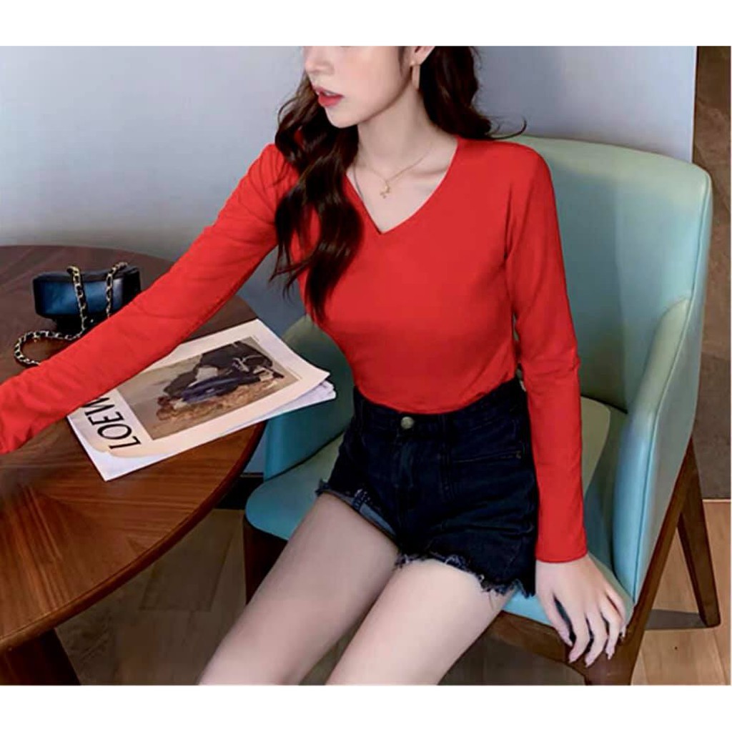 Áo phông cổ tim chất zip (Hàng đẹp)