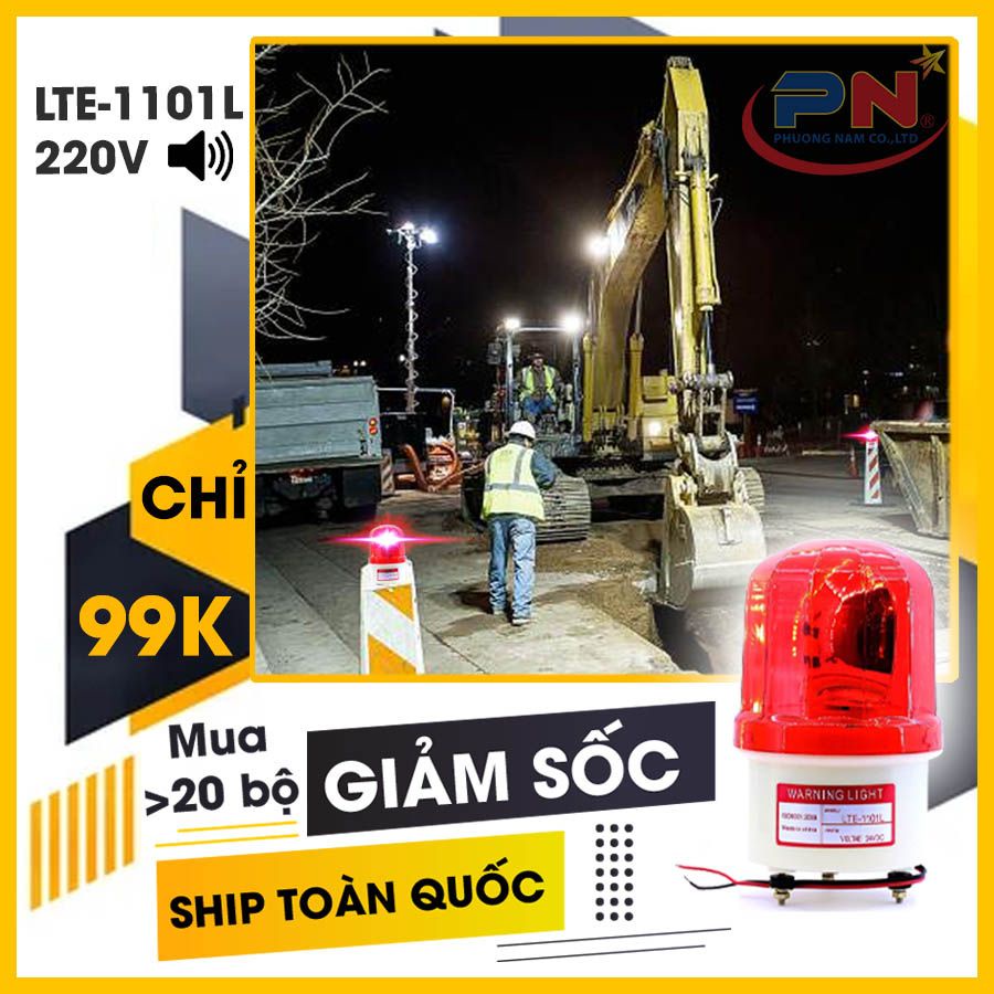 Đèn quay điện cảnh báo LTE-1101L [LED] [Có hú] [Không hú]