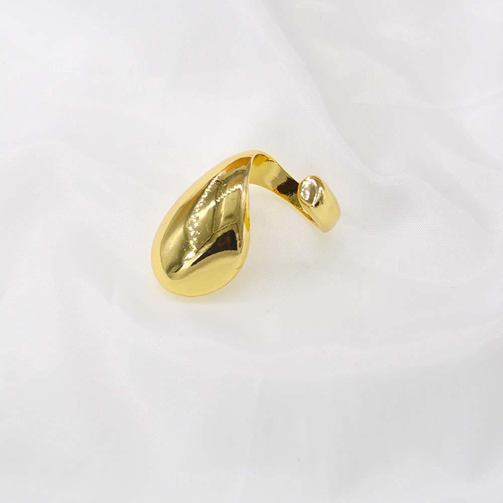 SOMEDAYZL Nhẫn Kim Loại Hình Giọt Nước Phong Cách Âu Mỹ Thời Trang Cho Nữ