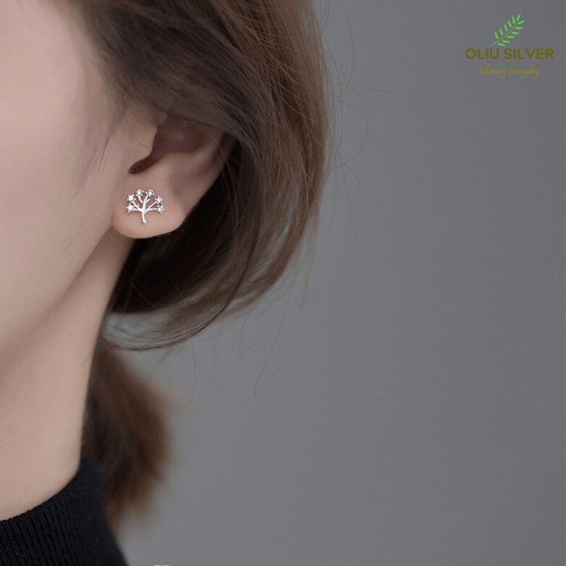 Bông Tai Bạc S925 Cây Sự Sống Tree of Life Xinh Xắn | Khuyên Tai Nữ Trang Sức Bạc Thời Trang