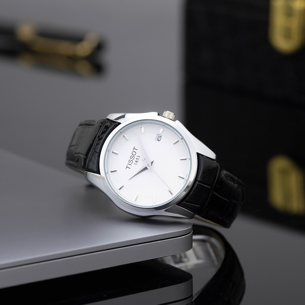 Đồng hồ nữ TISSOT dây da bóng, mặt chống xước, tặng box, bảo hành 12 tháng