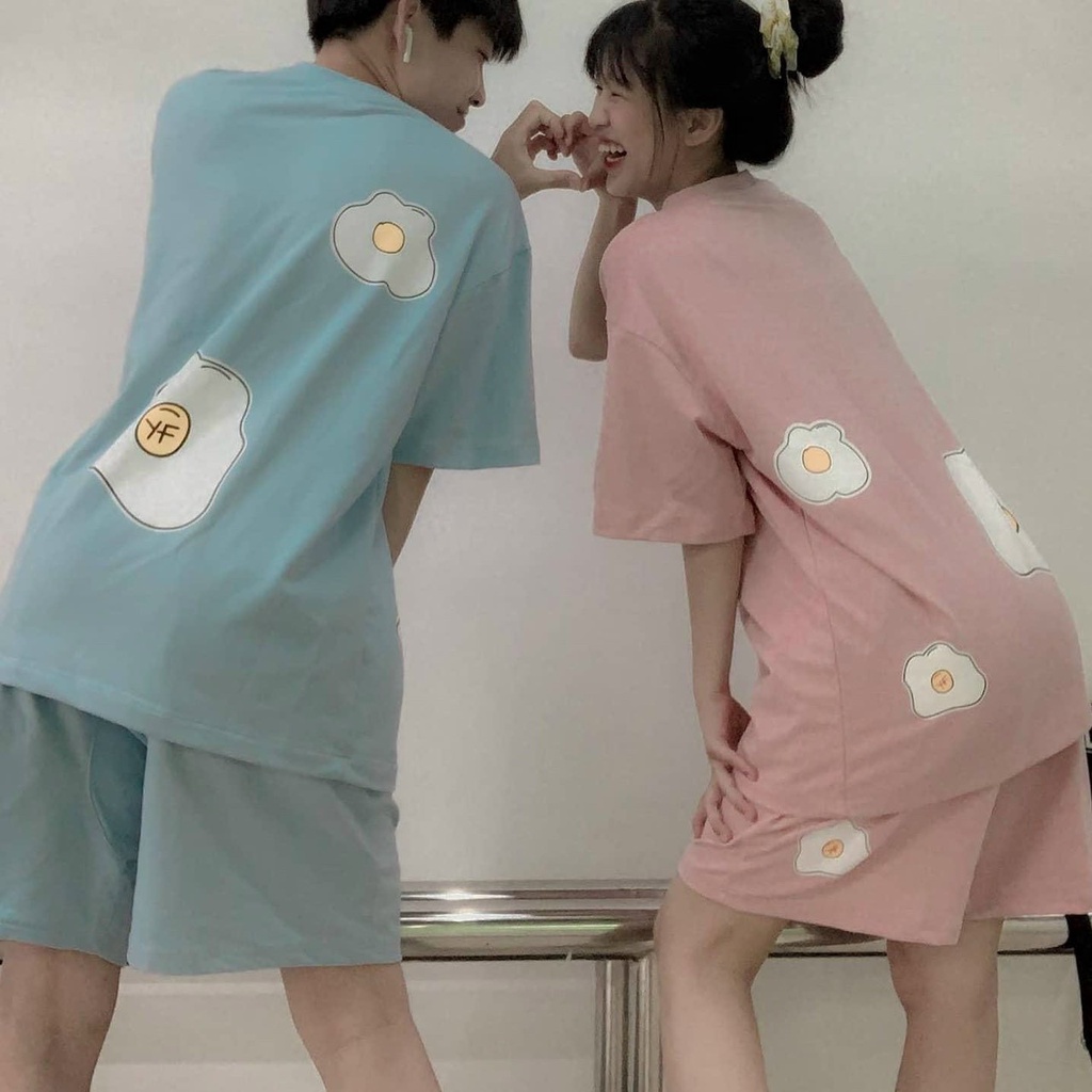 Sét Bộ Đồ Nam Nữ Mặc nhà, Đi Chơi Dạo Phố, Mặc Ở Nhà Chất Liệu Cotton Mềm Mịn Mát, Phong Cách Teen Hàn Quốc