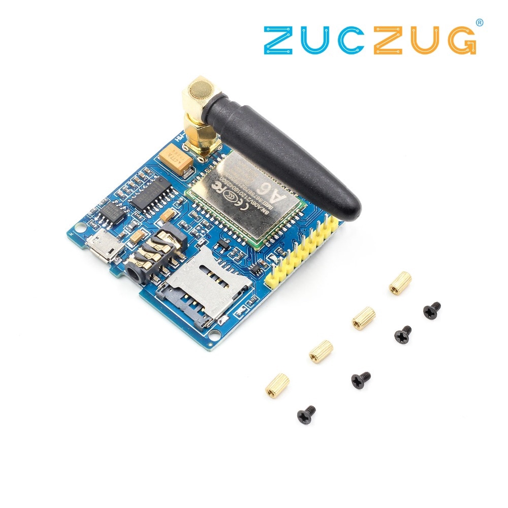 1Set A6 GSM GPRS Module TTL/RS232 Serial Core Development Board With Antenna GPRS Text Wireless Data Transmission Replace SIM900