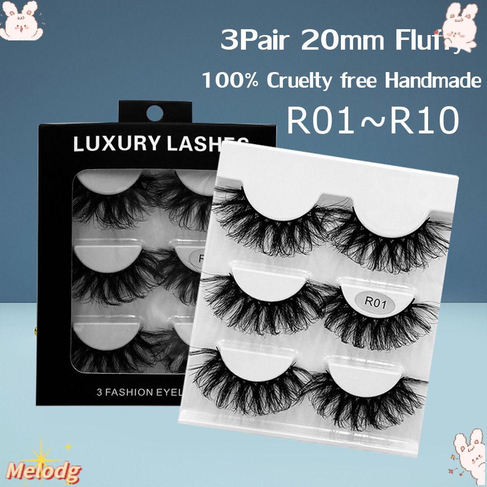 Set 3 Cặp Lông Mi Giả SKONHED 3D Dáng Dài Tự Nhiên Đẹp Mắt Dành Cho Nữ