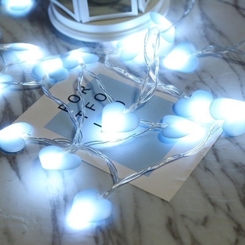 Dây Đèn LED Hình Trái Tim Trang Trí Phòng Ngủ/Tiệc Tùng/Đám Cưới Có Pin Dự Phòng365