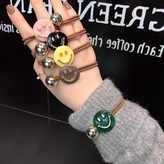 Dây cột tóc hình mặt cười đính ngọc trai giả thời trang hàn quốc